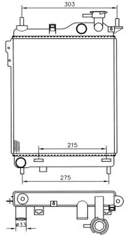 Радиатор охлаждения HYUNDAI Getz Nrf 53359