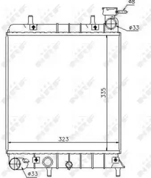 Радиатор охлаждения HYUNDAI Accent Nrf 53376