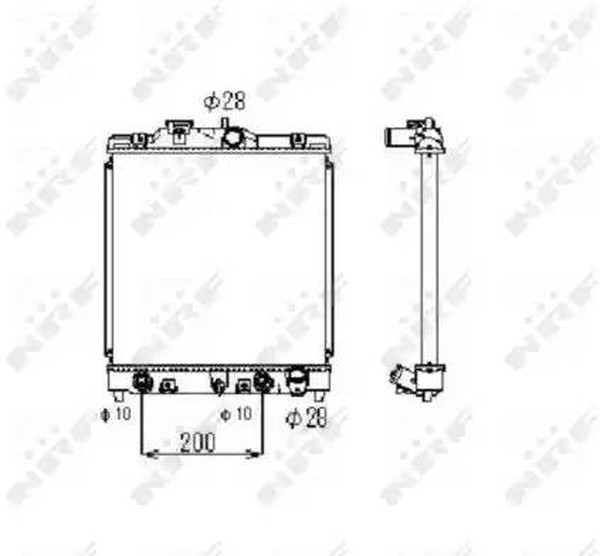 Радиатор охлаждения HONDA CR-X Nrf 516356