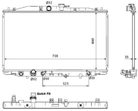 Радиатор охлаждения HONDA Accord Nrf 53393