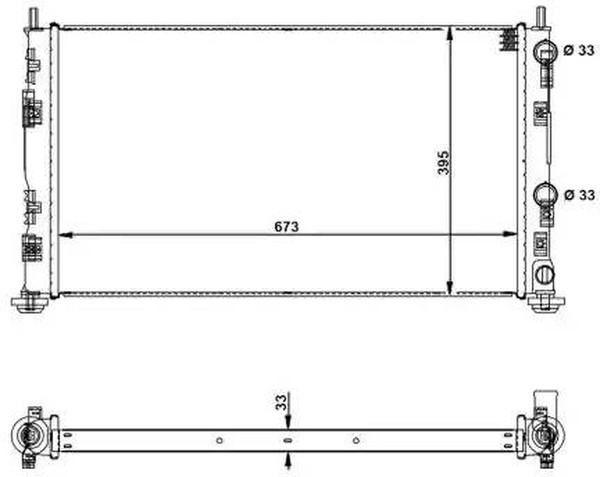Радиатор охлаждения CHRYSLER Sebring Nrf 53733