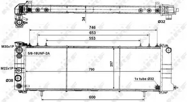 Радиатор охлаждения JEEP Cherokee Nrf 50321