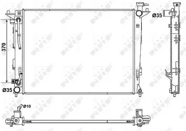 Радиатор охлаждения HYUNDAI ix35 Nrf 53051
