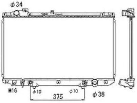Радиатор охлаждения LEXUS GS Nrf 53467