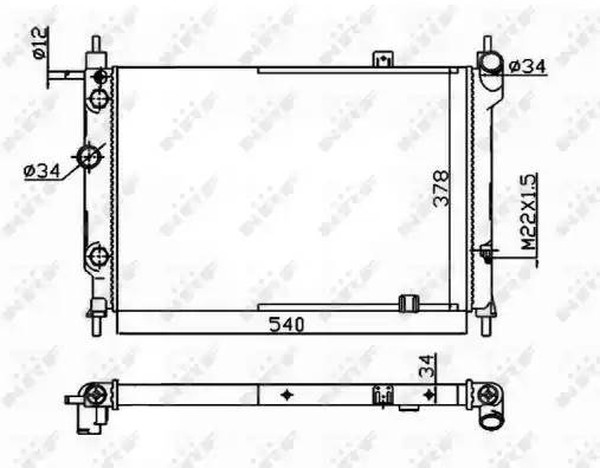 Радиатор охлаждения OPEL Astra Nrf 514647
