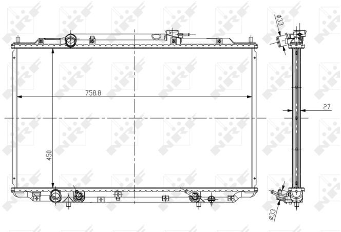 Радиатор охлаждения HONDA Odyssey Nrf 56051