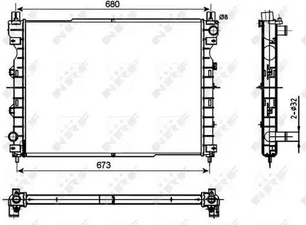 Радиатор охлаждения LAND ROVER Freelander Nrf 53096