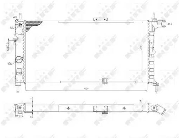 Радиатор охлаждения OPEL Kadett Nrf 52019