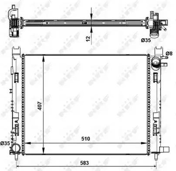 Радиатор охлаждения RENAULT Clio Nrf 58444