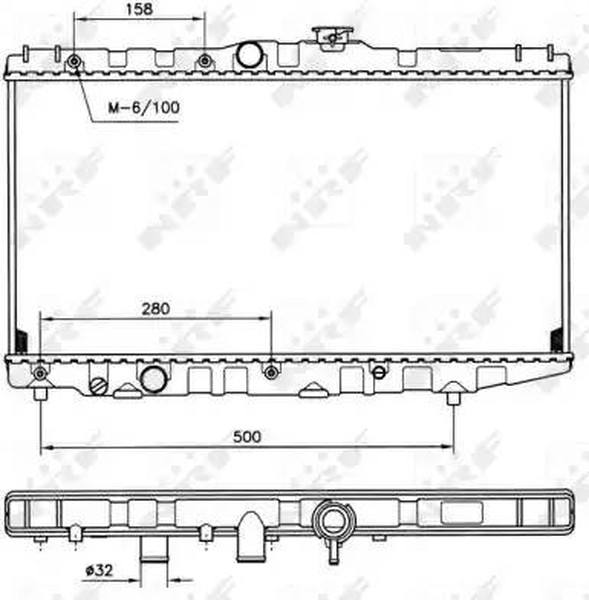 Радиатор охлаждения TOYOTA Corolla Nrf 507581