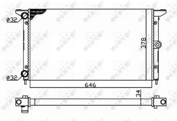 Радиатор охлаждения VW Sharan Nrf 509522