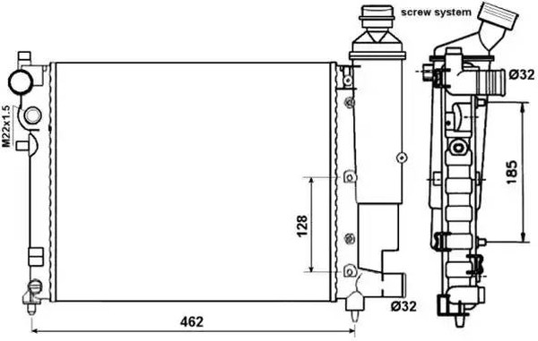 Радиатор охлаждения CITROEN Saxo Nrf 58067