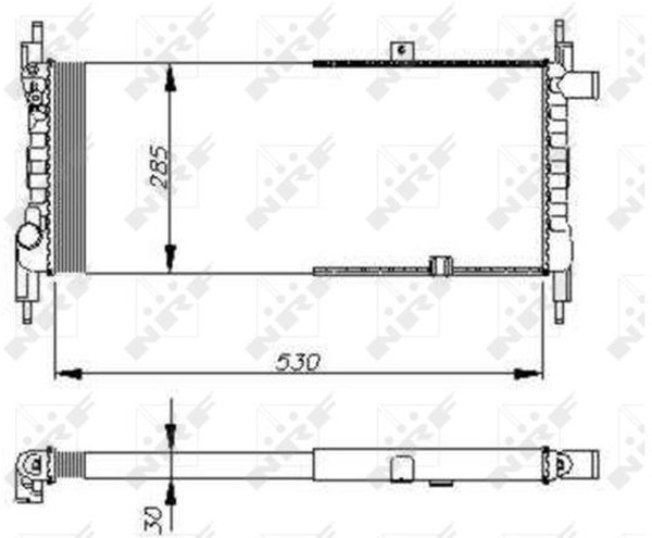 Радиатор охлаждения OPEL Kadett Nrf 58711