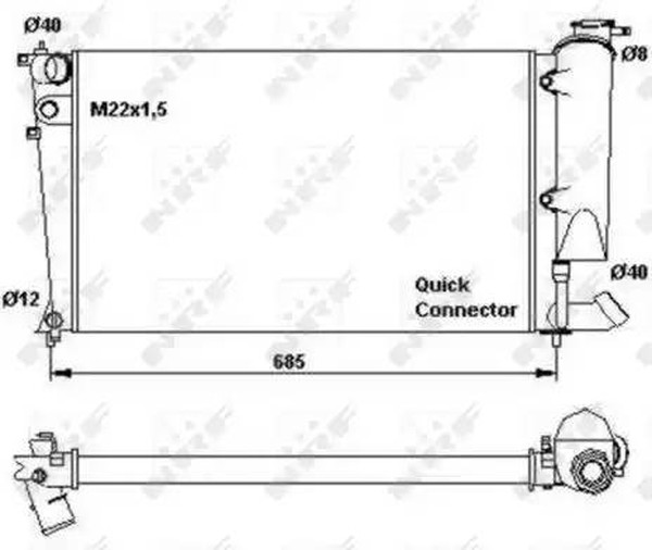 Радиатор охлаждения CITROEN Xsara Nrf 58923