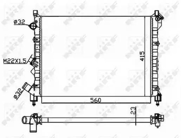 Радиатор охлаждения RENAULT Laguna Nrf 58943A