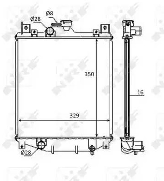 Радиатор охлаждения SUZUKI Swift Nrf 59083