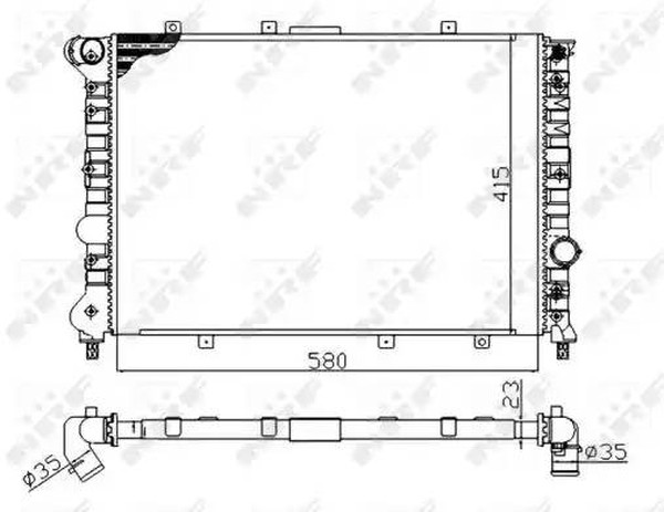 Радиатор охлаждения ALFA ROMEO 156 Nrf 58202A