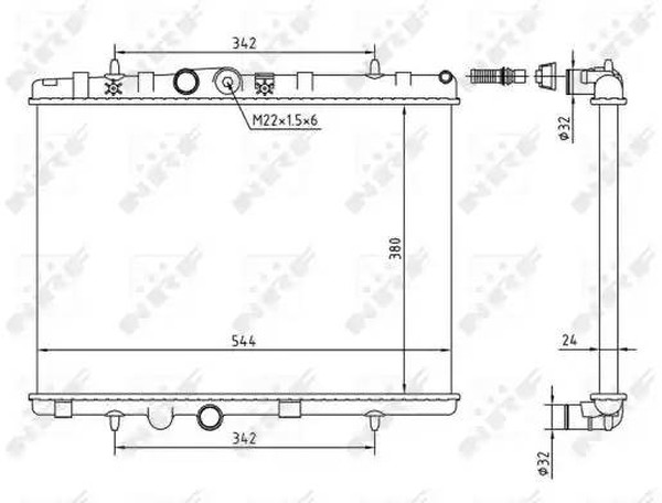 Радиатор охлаждения CITROEN C3 Nrf 58226A