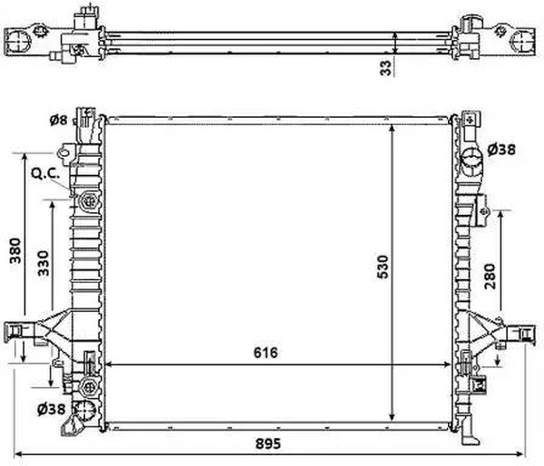 Радиатор охлаждения VOLVO XC90 Nrf 58356