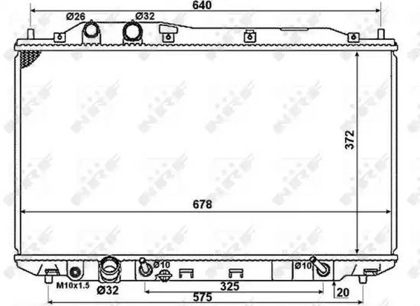 Радиатор охлаждения HONDA Civic Nrf 58379