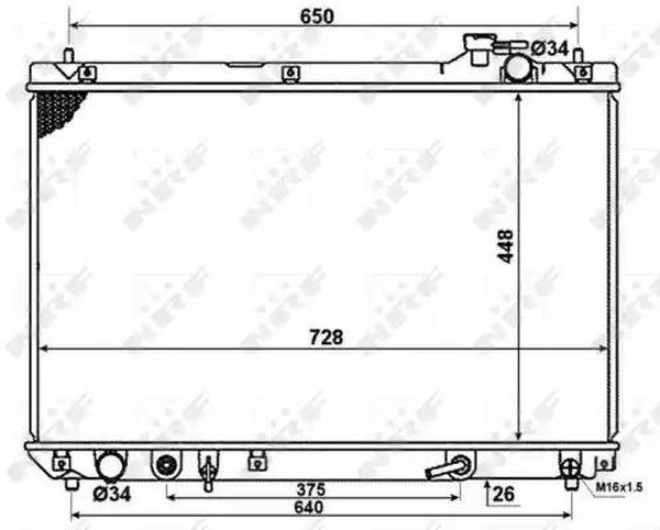 Радиатор охлаждения LEXUS RX Nrf 58378