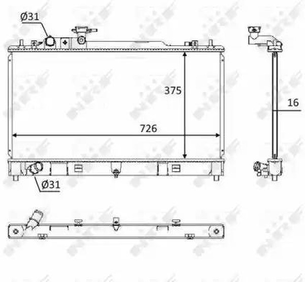 Радиатор охлаждения MAZDA 6 Nrf 58393