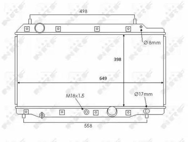 Радиатор охлаждения HONDA CR-V Nrf 58383
