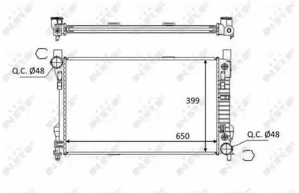 Радиатор охлаждения MERCEDES CLK Nrf 58390