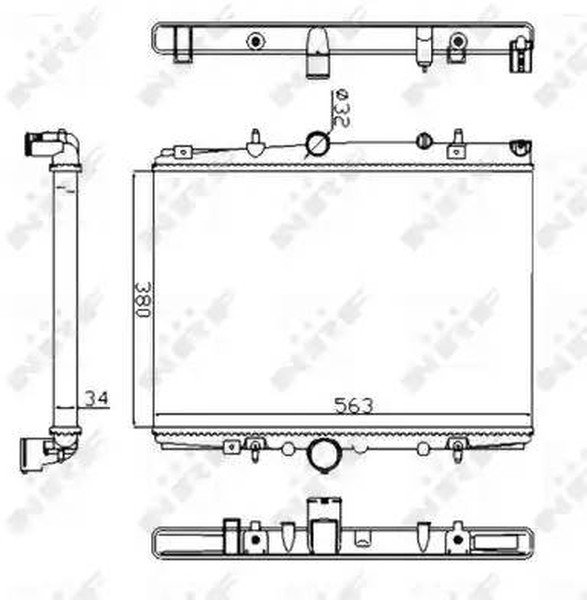 Радиатор охлаждения CITROEN C5 Nrf 58303A