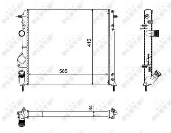Радиатор охлаждения RENAULT Logan Nrf 58325