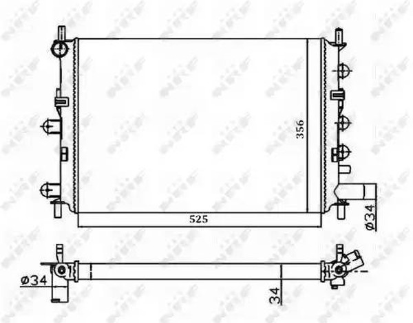 Радиатор охлаждения FORD Escort Nrf 514436A