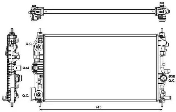 Радиатор охлаждения OPEL Astra J Nrf 53143