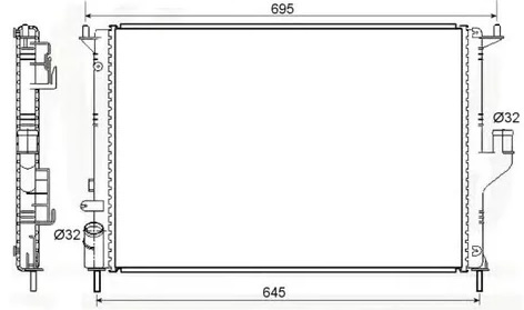 Радиатор охлаждения LADA LARGUS Nrf 53118