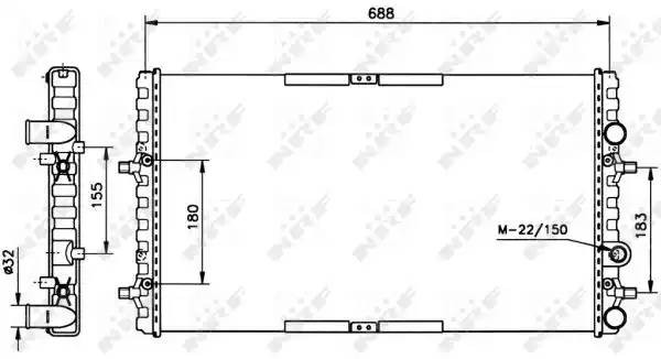 Радиатор охлаждения SEAT Cordoba Nrf 52160