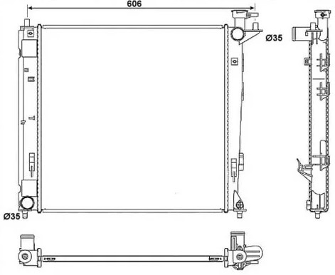 Радиатор охлаждения HYUNDAI ix35 Nrf 53054