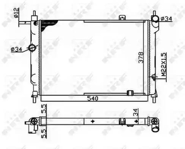 Радиатор охлаждения OPEL Astra F Nrf 504647