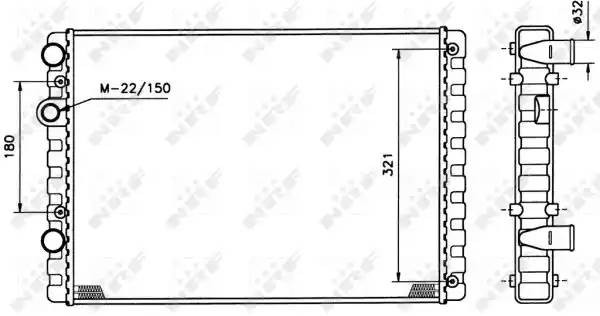 Радиатор охлаждения SEAT Arosa Nrf 509520