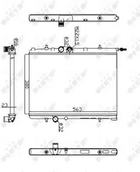 Радиатор охлаждения PEUGEOT 206 Nrf 509524A