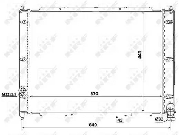 Радиатор охлаждения VOLKSWAGEN Transporter Nrf 53944