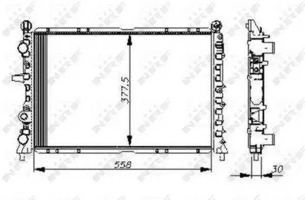 Радиатор охлаждения FIAT Coupe Nrf 54502