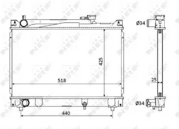 Радиатор охлаждения SUZUKI Grand Vitara Nrf 53882
