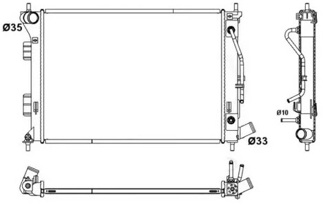 Радиатор охлаждения HYUNDAI Elantra Nrf 53172