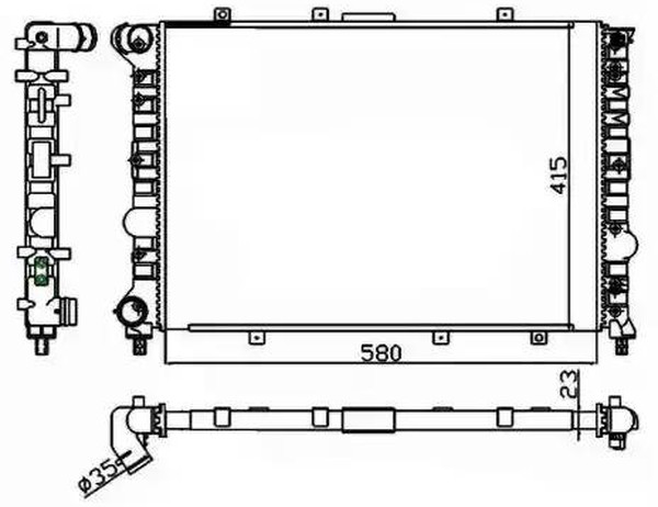 Радиатор охлаждения ALFA ROMEO 156 Nrf 58215