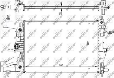 Радиатор охлаждения CHEVROLET Cruze Nrf 59144