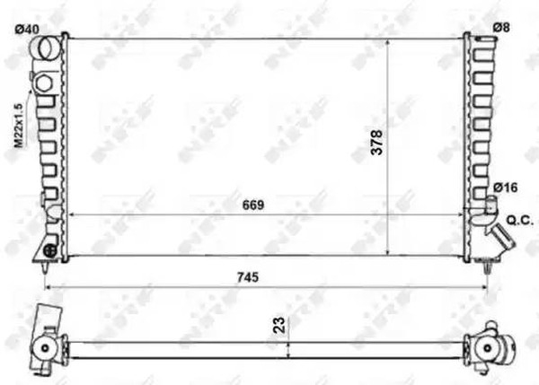 Радиатор охлаждения CITROEN Berlingo Nrf 58189A