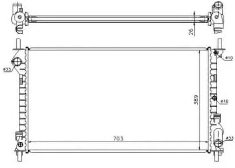 Радиатор охлаждения FORD Transit Nrf 53713
