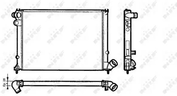 Радиатор охлаждения PEUGEOT 406 Nrf 58077