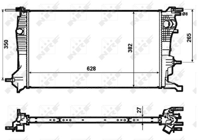 Радиатор охлаждения RENAULT Scenic Nrf 53963