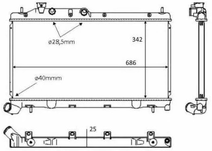 Радиатор охлаждения SUBARU Forester Nrf 58385
