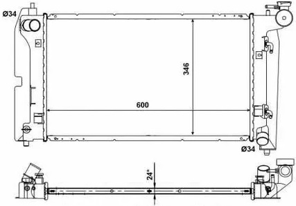 Радиатор охлаждения TOYOTA Corolla Nrf 56150